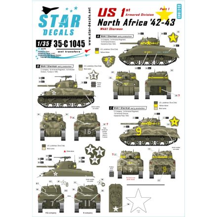 Star Decals U.S. in North Africa # 1 matrica