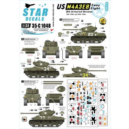 Star Decals U.S. M4A3E8 Easy Eight matrica