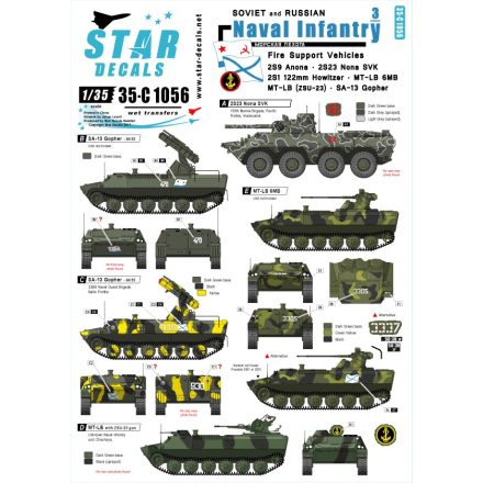 Star Decals Soviet Naval Infantry # 3 matrica