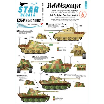 Star Decals Befehlspanzer # 6 matrica