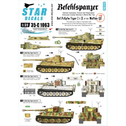 Star Decals Befehls Pz.Kpfw.VI Tiger I and Pz.Kpfw.VI Tiger II. Befehlspanzer # 7 matrica