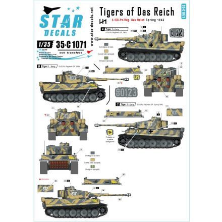 Star Decals Generic numbers and insignias for Spring 1943 (incl. TIKI) matrica