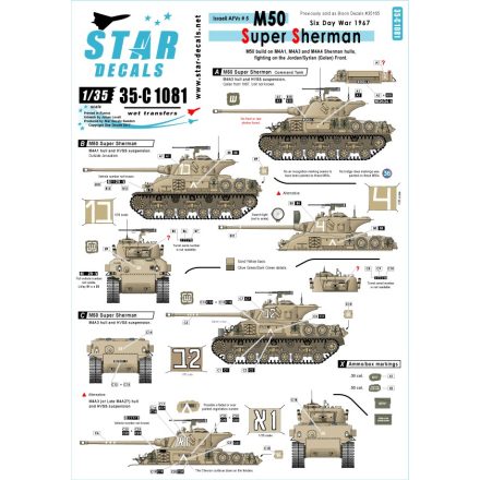 Star Decals Israeli AFVs # 5 matrica