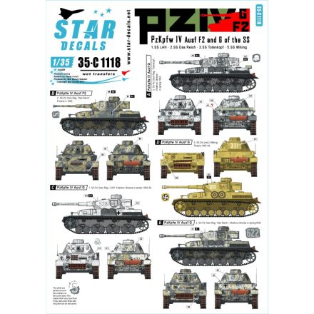 Star Decals Pz.Kpfw.IV Ausf.F2/Ausf.G. Pz.Kpfw.IV of the Waffen-SS matrica