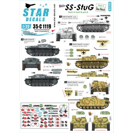 Star Decals SS-StuG # 3. 2. SS-Das Reich matrica