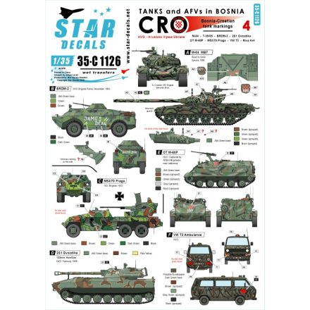 Star Decals Tanks & AFVs in Bosnia # 4 matrica