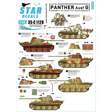 Star Decals Eastern front 1944-45. Late war Panther Pz.Kpfw.V Ausf.G. matrica