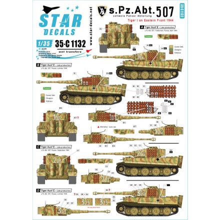 Star Decals s.Pz.Abt. 507 Tiger I. matrica