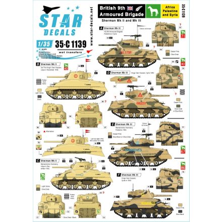 Star Decals British 9th Armoured Brigade matrica