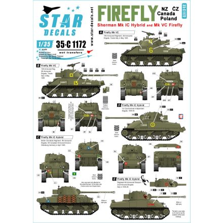 Star Decals Sherman Firefly matrica