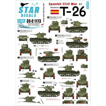 Star Decals Spanish Civil War # 5 matrica