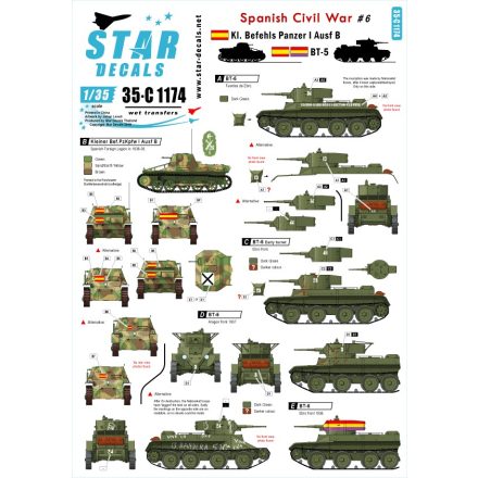 Star Decals Spanish Civil War # 6 matrica