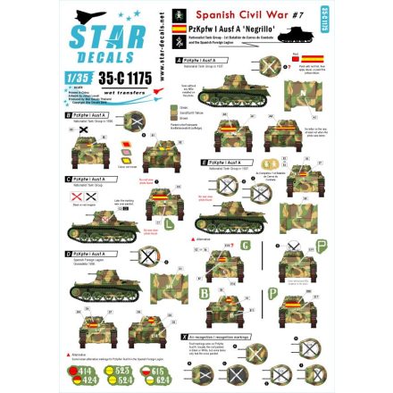 Star Decals Spanish Civil War # 7 matrica