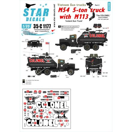 Star Decals Vietnam Gun Trucks # 2. The COLONEL matrica