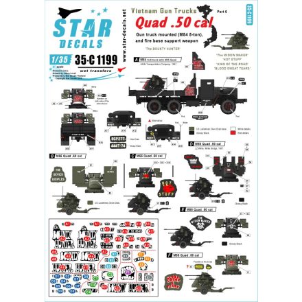 Star Decals Vietnam Gun Trucks # 6. matrica