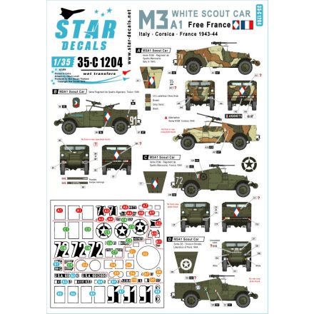 Star Decals French M3A1 White Scout Car matrica