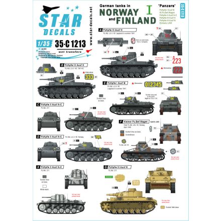 Star Decals German tanks in Norway & Finland # I matrica