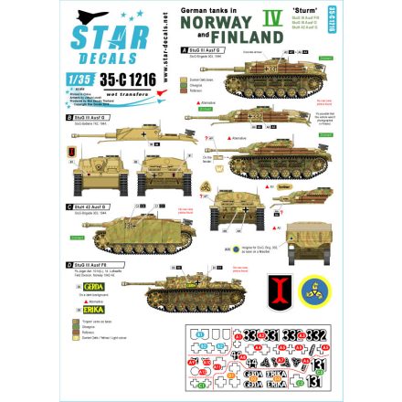 Star Decals German tanks in Norway & Finland # IV matrica