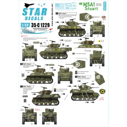 Star Decals US M5A1 Stuart matrica