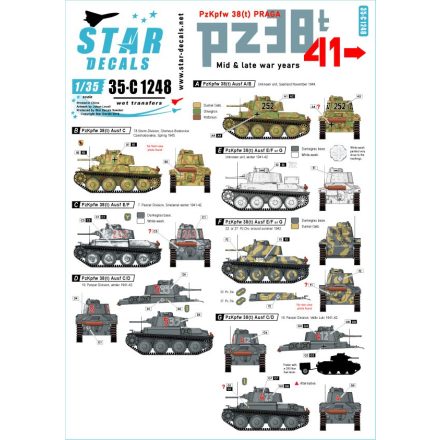 Star Decals Pz.Kpfw 38(t) Praga matrica