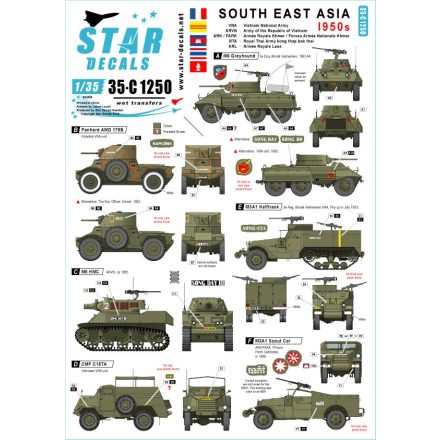 Star Decals South East Asia 1950s. matrica