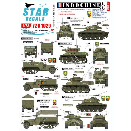 Star Decals Indochine # 2. 1er RCC matrica