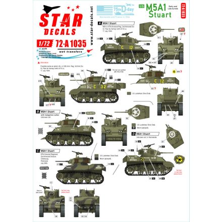 Star Decals US M5A1 Stuart matrica