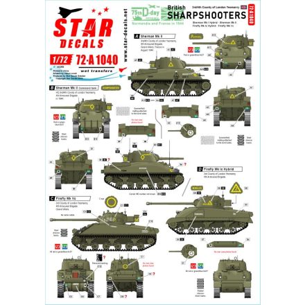 Star Decals British Sharpshooters. 75th D-Day Special matrica