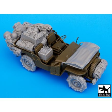 Black Dog US Jeep big accessories set for Tamiya