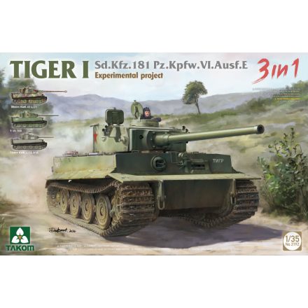 Takom Tiger Sd.Kfz.181 Pz.Kfw.VI.Ausf.E Tiger I Experimental Project 3 in 1 makett