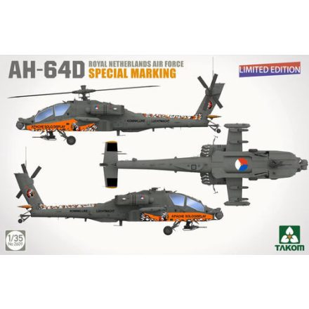 Takom Boeing AH-64 D - Royal Netherlands Air Force Special Marking (Limited Edition) makett