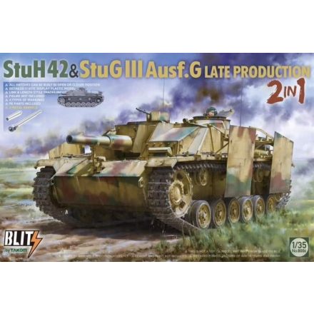 Takom StuH 42 & StuG III Ausf. G Late Production 2 in 1 makett