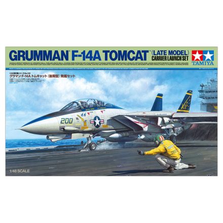 Tamiya F-14A Tomcat (Late Model) Carrier Launch Set makett