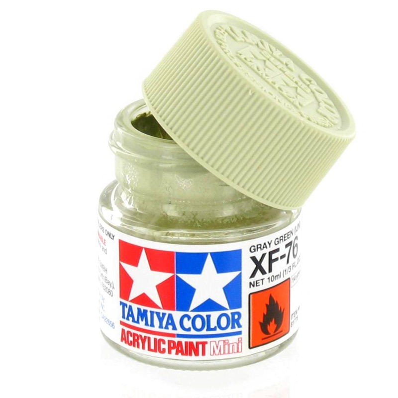 Tamiya Paint TAM81776 Tamiya Acrylic Mini XF-76 IJN Gray Green, 1