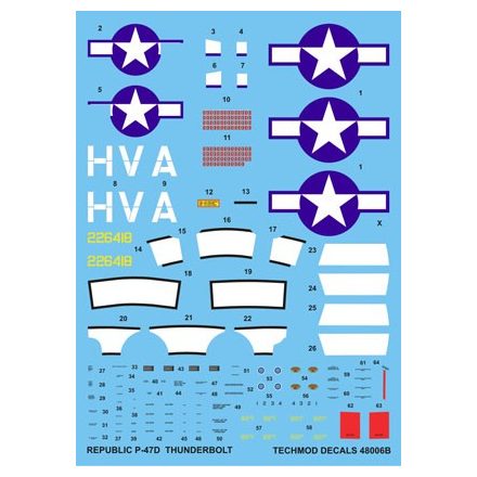 Techmod Republic P-47D Thunderbolt matrica
