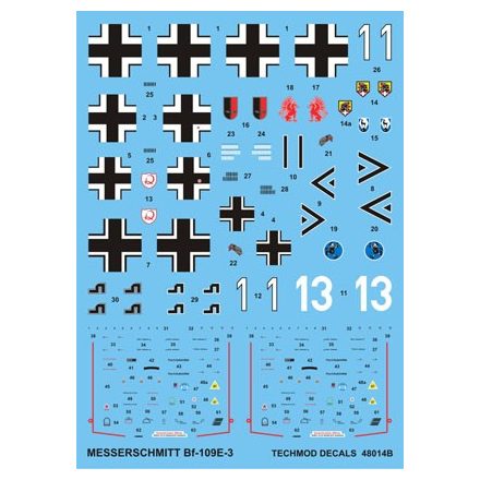 Techmod Messerschmitt Bf 109E-3 matrica