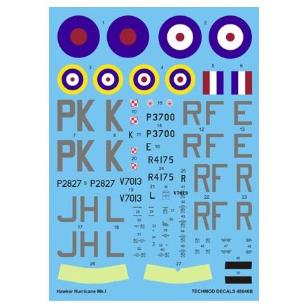 Techmod Hawker Hurricane Mk I matrica