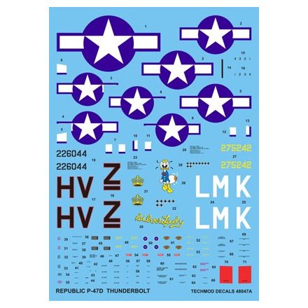 Techmod Republic P-47D Thunderbolt matrica