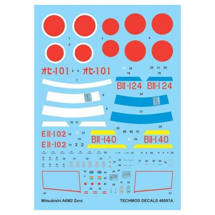 Techmod Mitsubishi A6M2 Zero matrica