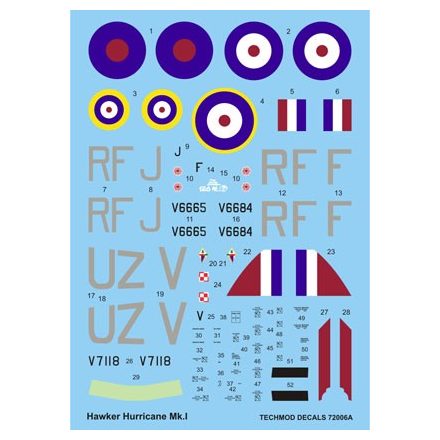 Techmod Hawker Hurricane Mk I matrica