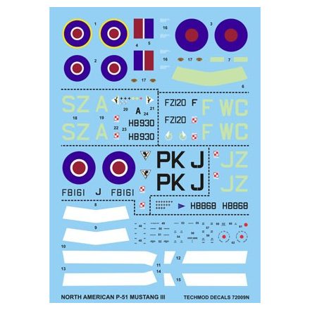 Techmod North American P-51 Mustang III matrica
