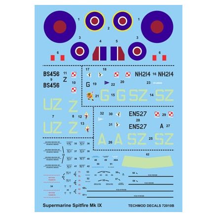 Techmod Supermarine Spitfire Mk.IX matrica