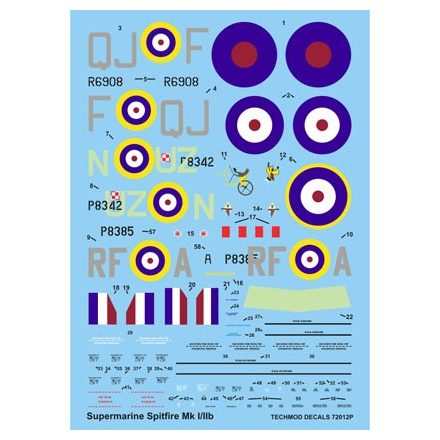 Techmod Supermarine Spitfire Mk I/IIB matrica