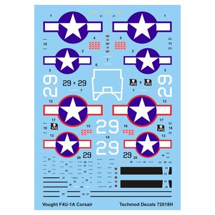Techmod Vought F4U-1A Corsair matrica
