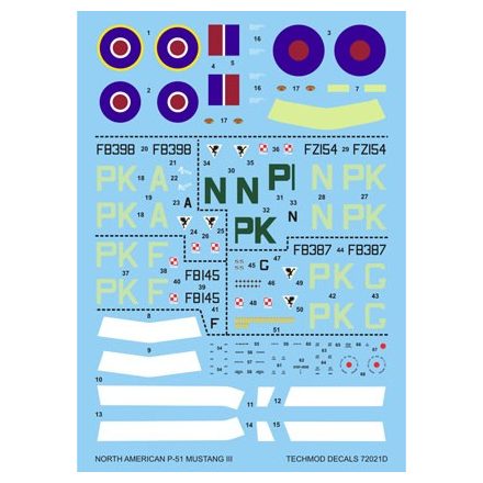 Techmod North American P-51 Mustang III matrica