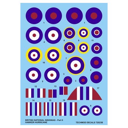 Techmod British National Insignias - Supermarine Spitfire matrica