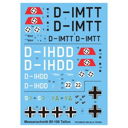 Techmod Messerschmitt Bf 108 Taifun matrica