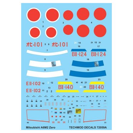 Techmod Mitsubishi A6M2 Zero matrica