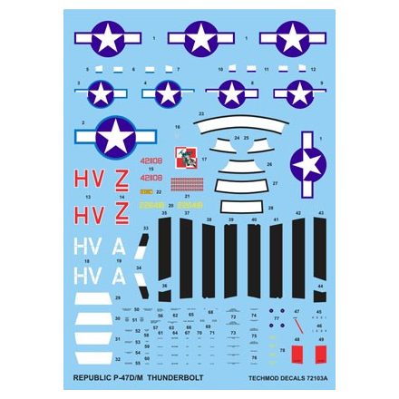 Techmod Republic P-47D/M Thunderbolt matrica