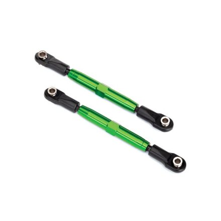 Traxxas Camber links, rear (TUBES green-anodized 7075-T6 aluminum, stronger than titanium) (73mm) (2)/ rod ends (4)/ aluminum wrench (1) (#2579 3x15 BCS (4) required for installation)